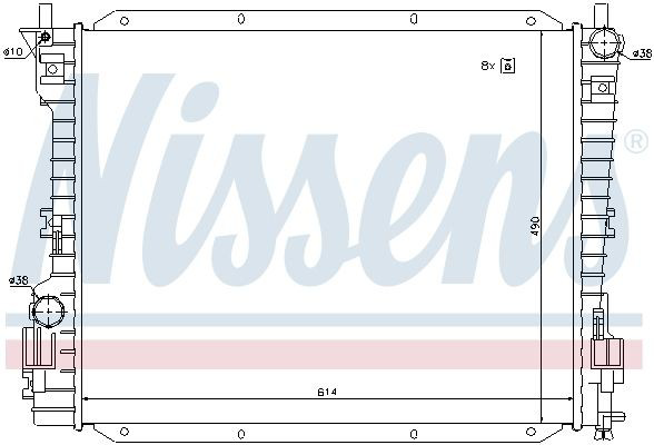 Радіатор основний Nissens 69222 ціна, від 157.68 USD