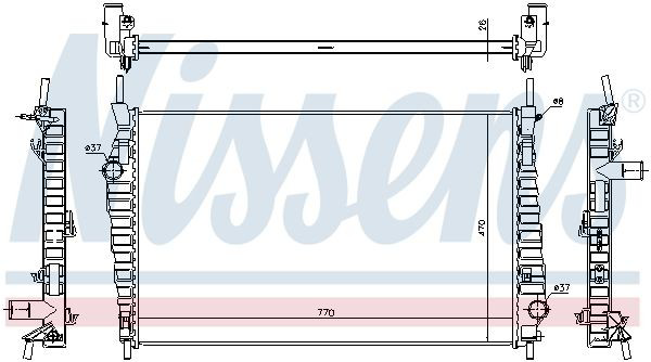 Радіатор основний Nissens 69247 ціна, від 193.11 USD