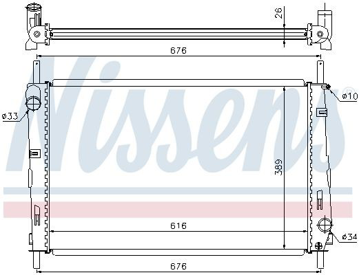 Радіатор охолодження Nissens 69250