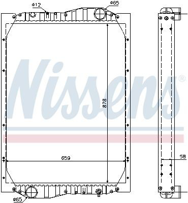 69601A Nissens Радіатор охолодження двигуна
