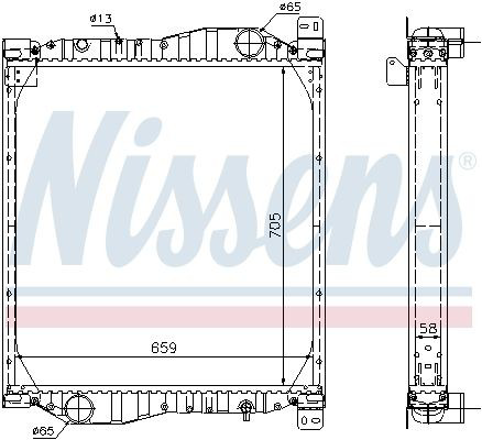 69606A Nissens Радіатор охолодження двигуна