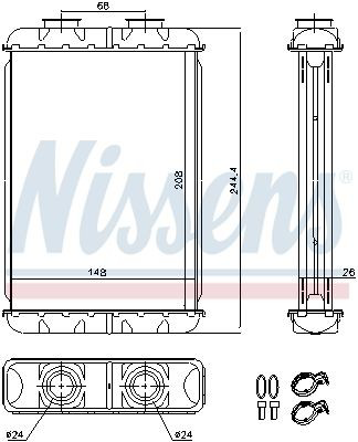 Радіатор пічки (обігрівача) Nissens 70019 ціна, від 34.24 USD