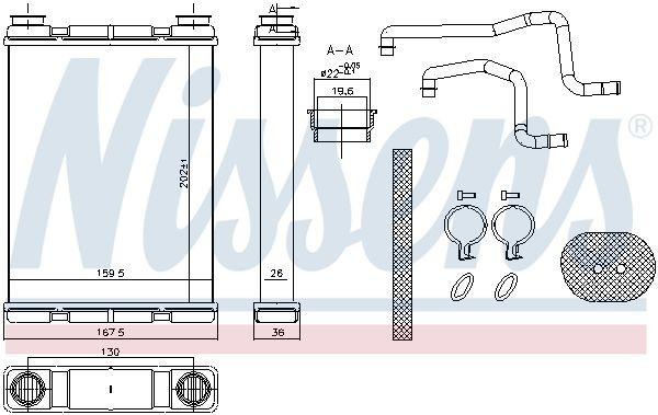 Радіатор пічки (обігрівача) Nissens 707203 ціна, від 44.45 USD