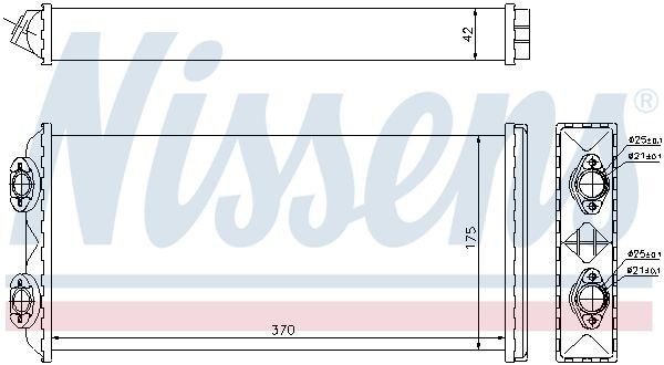 Радіатор пічки (обігрівача) Nissens 71925 ціна, від 28.19 USD