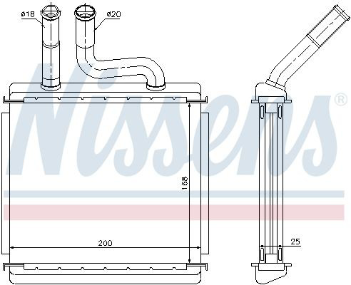 Радіатор пічки (обігрівача) Nissens 76507 ціна, від 53.80 USD