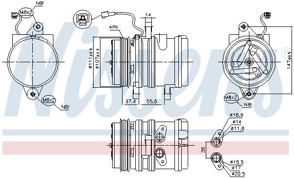 Компресор системи кондиціювання General Motors 96568210 ціна, від 248.85 USD