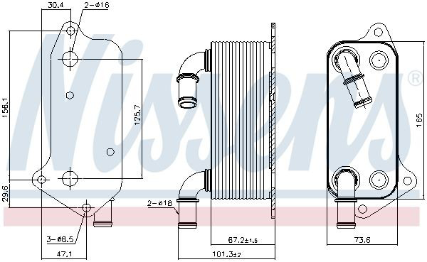 Радіатор охолодження, АКПП Nissens 90791 ціна, від 70.71 USD