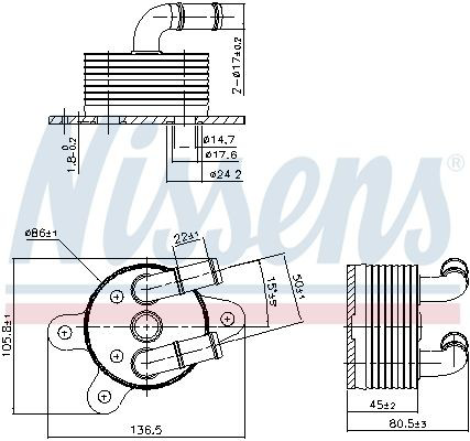 90842 Nissens Радіатор охолодження, АКПП