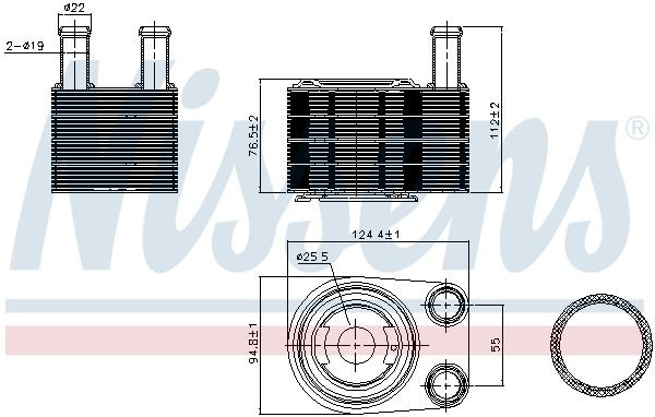 Радіатор масляний Nissens 90845 ціна, від 74.70 USD