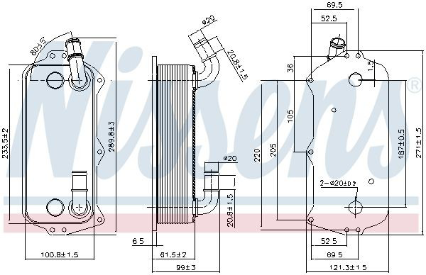 Радіатор масляний Nissens 90916 ціна, від 62.26 USD