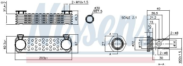 Радіатор масляний Nissens 90997 ціна, від 61.27 USD