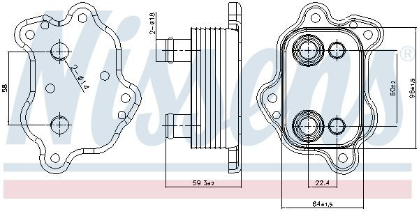 Радіатор масляний (холодильник), під фільтром Nissens 91150 ціна, від 25.68 USD