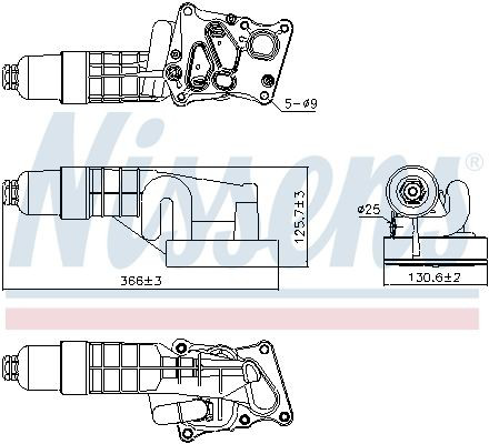 91197 Nissens Корпус маслофільтра