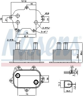 Купити 91205 Nissens Радіатор масляний