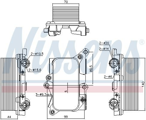 Радіатор охолодження, АКПП Nissens 91226