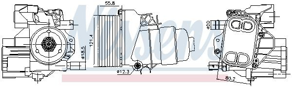 Корпус масляного фільтра Nissens 91244 ціна, від 101.35 USD
