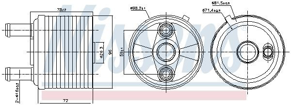 91267 Nissens Радіатор охолодження, АКПП