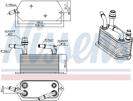 91283 Nissens Радіатор охолодження, АКПП