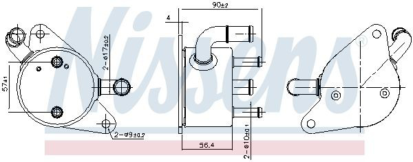 Радіатор охолодження, АКПП 91284 Nissens