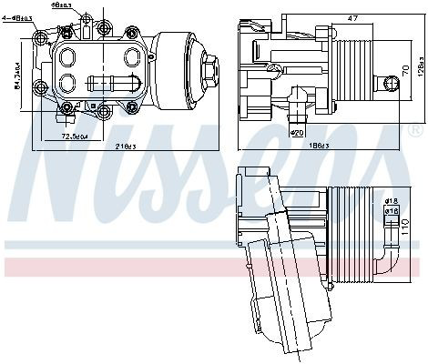 91315 Nissens Корпус маслофільтра