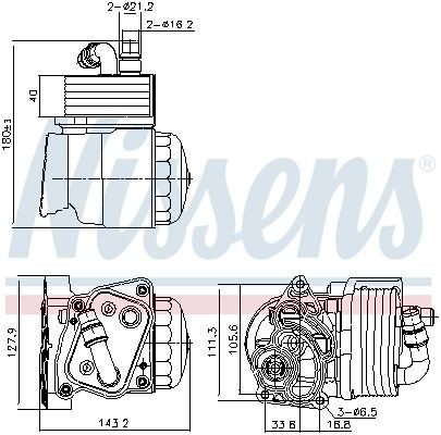 Купити 91323 Nissens Корпус масляного фільтра