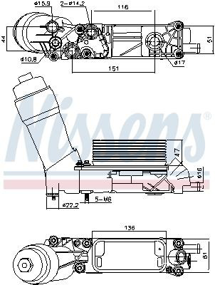91335 Nissens Корпус маслофільтра