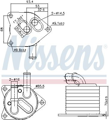 Купити 91396 Nissens Радіатор охолодження, АКПП
