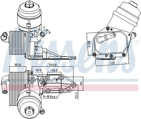 Корпус масляного фільтра Nissens 91424