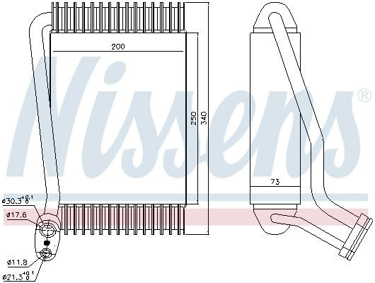 Випаровувач кондиціонера Nissens 92143 ціна, від 80.93 USD