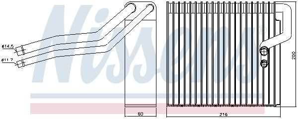 Випарник Nissens 92184