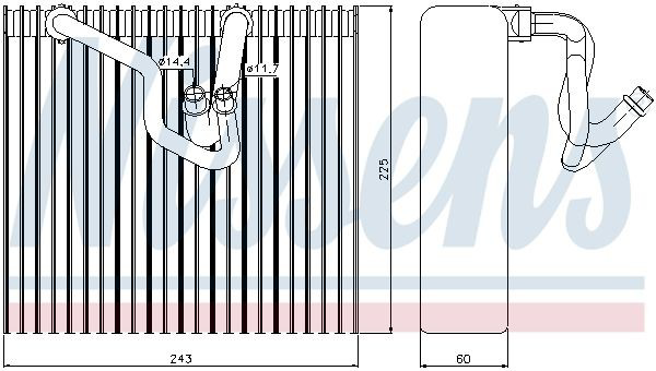 Випарник Nissens 92187