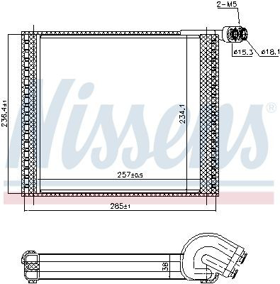 Випарник Nissens 92338