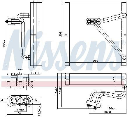 Випаровувач кондиціонера Nissens 92353 ціна, від 177.22 USD