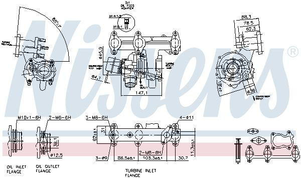 93095 Nissens Турбонаддув