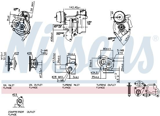 Турбіна Nissens 93156 ціна, від 160.42 USD