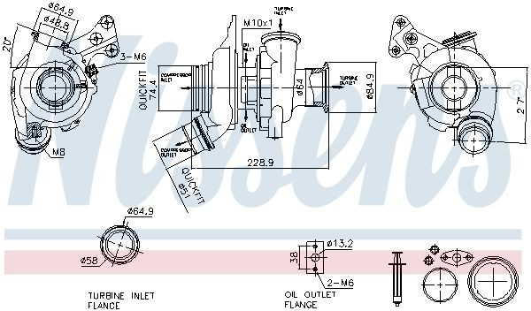 Турбіна Nissens 93323 ціна, від 838.34 USD
