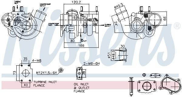 Турбіна Nissens 93473 ціна, від 196.28 USD