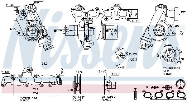 Турбіна Nissens 93515 ціна, від 512.47 USD