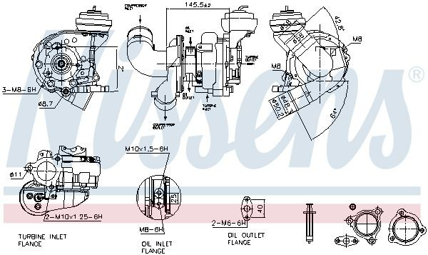 Турбіна Nissens 93606 ціна, від 157.39 USD