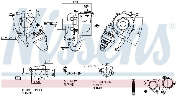 Турбіна Nissens 93629 ціна, від 240.14 USD