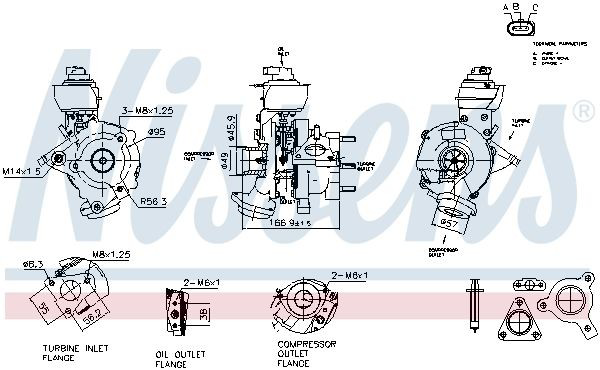 Турбіна Nissens 93854 ціна, від 369.15 USD