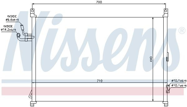 Радіатор кондиціонера 940014 Nissens