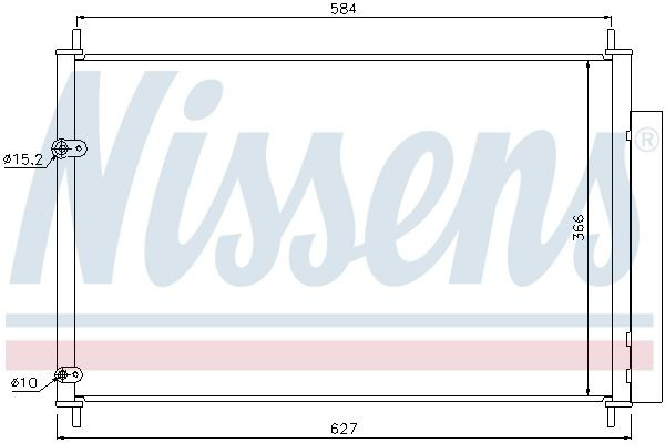 Радіатор кондиціонера 940037 Nissens