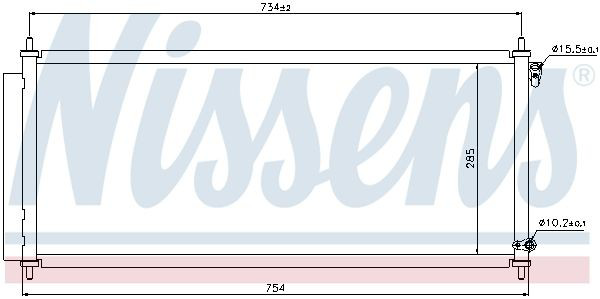 Радіатор кондиціонера 940051 Nissens