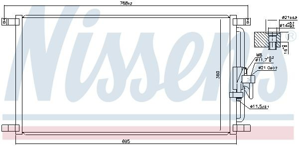 Конденсатор кондиціонера Nissens 940104 ціна, від 115.95 USD