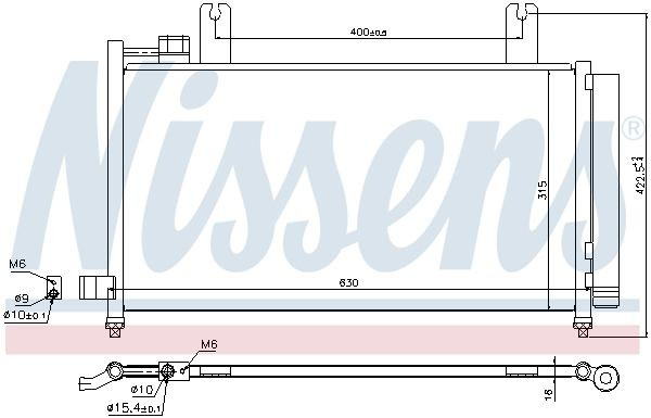 Радіатор кондиціонера 940328 Nissens