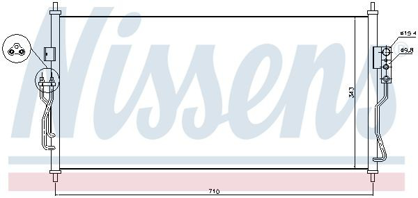 Радіатор кондиціонера 940363 Nissens