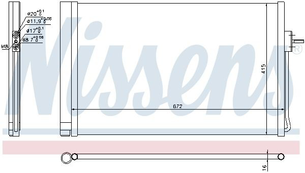 Конденсатор кондиціонера Nissens 940364 ціна, від 99.87 USD