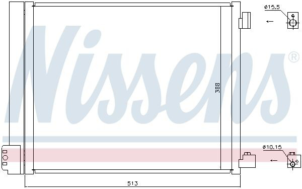 Конденсатор кондиціонера Nissens 940371 ціна, від 92.88 USD