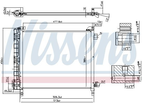 Конденсатор кондиціонера Nissens 940372 ціна, від 91.42 USD